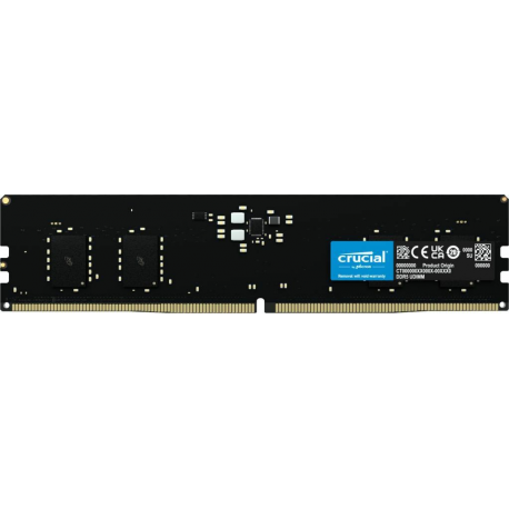 Crucial - DDR5 - module - 8 GB - DIMM 288-pin - 5600 MHz / PC5-44800 - CL46 - 1.1 V - unbuffered - on-die ECC - black - 0