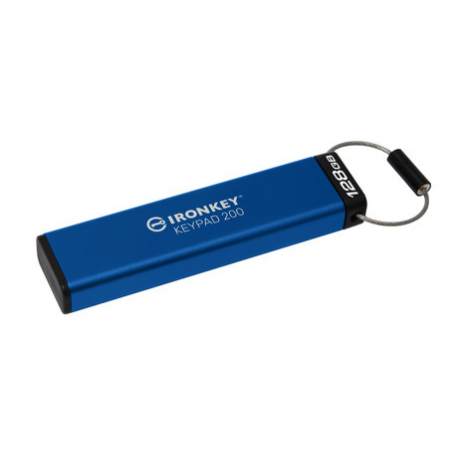 Kingston IronKey Keypad 200C - USB flash drive - encrypted - 128 GB - USB-C 3.2 Gen 1 - 2