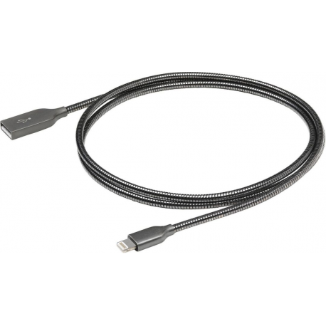 eSTUFF - Lightning cable - Lightning male to USB male - 50 cm - grey, steel - for Apple iPad / iPhone / iPod (Lightning) - 1