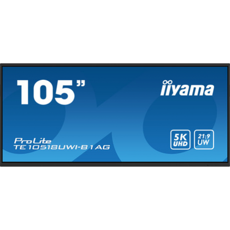 iiyama ProLite TE10518UWI-B1AG - 105" Diagonal Class (104.6" viewable) LED-backlit LCD display - interactive digital signage - with touchscreen - 5K UHD (2160p) 5120 x 2160 - black, matte - 0