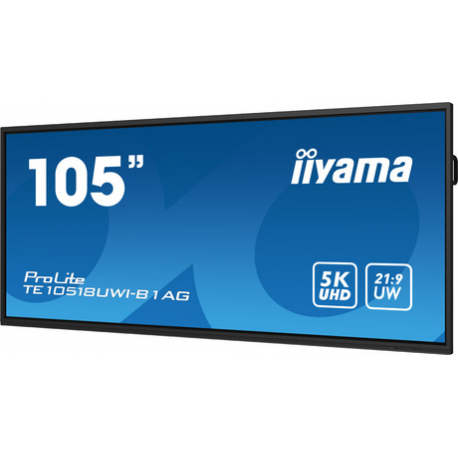 iiyama ProLite TE10518UWI-B1AG - 105" Diagonal Class (104.6" viewable) LED-backlit LCD display - interactive digital signage - with touchscreen - 5K UHD (2160p) 5120 x 2160 - black, matte - 2