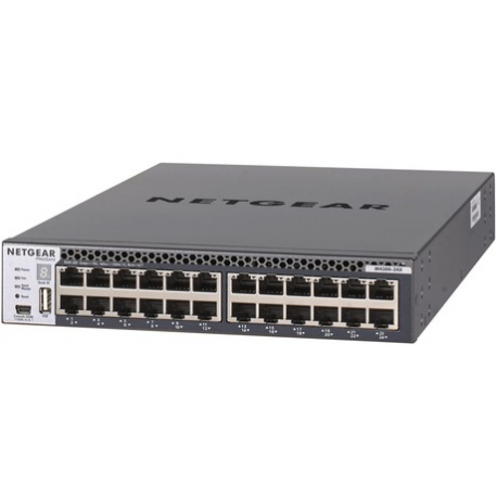 NETGEAR AV Line M4350-40X4C - Switch - L3 - Managed - 40 x 100 / 1000 / 2.5G / 5G / 10GBase-T (PoE++) + 4 x 40 / 100 Gigabit QSFP28 - front to back airflow - rack-mountable - PoE++ (196 W) - 3