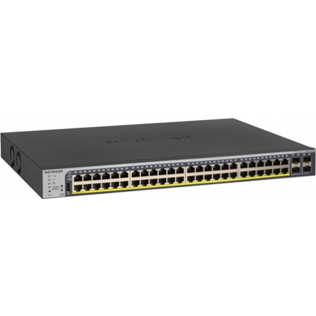 NETGEAR Smart GS752TP - Switch - L3 Lite - smart - 8 x 10 / 100 / 1000 (PoE+) + 40 x 10 / 100 / 1000 (PoE) + 4 x SFP - desktop, rack-mountable - PoE+ (384 W) - 0