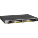 NETGEAR Smart GS752TP - Switch - L3 Lite - smart - 8 x 10 / 100 / 1000 (PoE+) + 40 x 10 / 100 / 1000 (PoE) + 4 x SFP - desktop, rack-mountable - PoE+ (384 W)