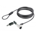 StarTech.com Laptop cable lock 6Ft Compatible With Noble Wedge; Laptop Cable Lock, 6Ft (2m), Anti-Theft Keyed Lock, Security Cable Lock For Dell XPS / Latitude, Cut-Resistant Steel Cable Lock For Laptop (NBLWK-LAPTOP-LOCK) - Security cable lock - black, silver - 2 m
