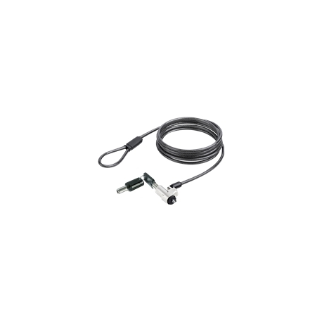 StarTech.com Laptop cable lock 6Ft Compatible With Noble Wedge; Laptop Cable Lock, 6Ft (2m), Anti-Theft Keyed Lock, Security Cable Lock For Dell XPS / Latitude, Cut-Resistant Steel Cable Lock For Laptop (NBLWK-LAPTOP-LOCK) - Security cable lock - black, silver - 2 m - 1