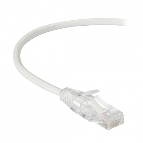Black Box Slim-Net - Patch cable - RJ-45 (M) to RJ-45 (M) - 30.5 cm - UTP - CAT 6 - booted, molded, stranded - white - 0