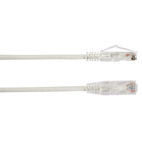 Black Box Slim-Net - Patch cable - RJ-45 (M) to RJ-45 (M) - 1.52 m - UTP - CAT 6 - booted, molded, stranded - white - 2