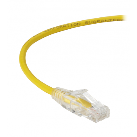 Black Box Slim-Net - Patch cable - RJ-45 (M) to RJ-45 (M) - 6.09 m - UTP - CAT 6 - booted, molded, stranded - yellow - 0