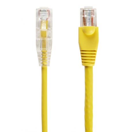 Black Box Slim-Net - Patch cable - RJ-45 (M) to RJ-45 (M) - 6.09 m - UTP - CAT 6 - booted, molded, stranded - yellow - 2