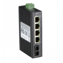 Black Box Hardened Mini Industrial - Switch - 4 x 10 / 100 - DIN rail mountable
