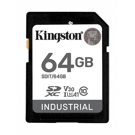 Kingston Industrial - Flash memory card - 64 GB - A1  /  Video Class V30  /  UHS-I U3  /  Class10 - microSDXC UHS-I - 0