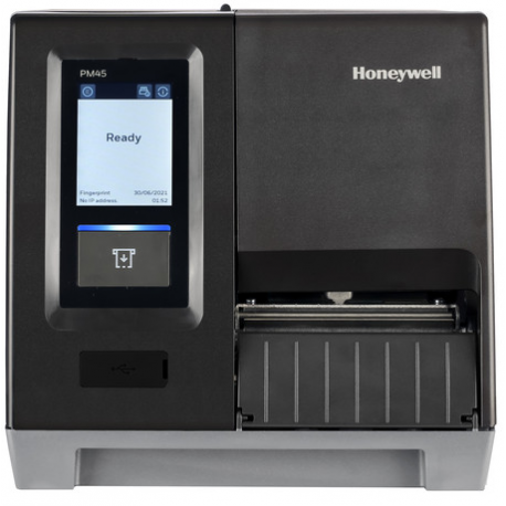 Honeywell PM65 - Label printer - thermal transfer - Roll (17.8 cm) - 203 dpi - up to 300 mm / sec - RS232, USB 2.0 host, USB 2.0, LAN - rewinder - 2