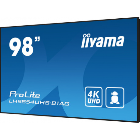 Iiyama LH9854UHS-B1AG - 98" Diagonal Class LH54 Series LED-backlit LCD display - interactive digital signage - with built-in SoC media player - 4K UHD (2160p) 3840 x 2160 - 8