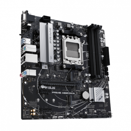 ASUS PRIME A620M-A-CSM - Motherboard - micro ATX - Socket AM5 - AMD A620 Chipset - USB 3.2 Gen 1, USB-C 3.2 Gen 1 - Gigabit LAN - onboard graphics (CPU required) - HD Audio (8-channel) - 7