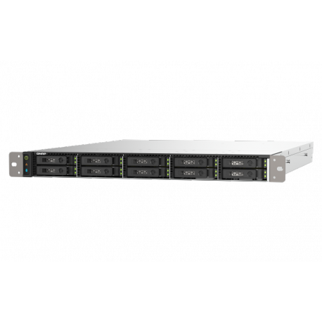 QNAP TS-h1090FU - NAS server - 10 bays - rack-mountable - SATA 6Gb / s  /  PCIe (NVMe)  /  U.2 - RAID 0, 1, 5, 6, 10, 50, JBOD, 60 - RAM 128 GB - 25 Gigabit Ethernet  /  2.5 Gigabit Ethernet - iSCSI support - 1U - 10