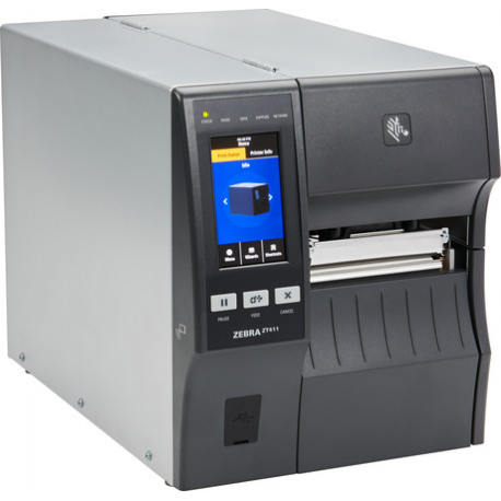 TT Printer TAA ZT411_ 4_, 203 dpi, US Cord, Serial, USB, 10/100 Ethernet, Bluetooth 4.1/MFi, USB Host, On-metal, RFID UHF Encode - 5