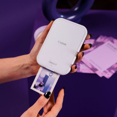 Canon Zoemini 2 - Printer - colour - zink - 50.8 x 76.2 mm - 313 x 500 dpi - up to 0.83 min/page (mono) / up to 0.83 min/page (colour) - capacity: 10 sheets - Bluetooth 5.0 - white - 12