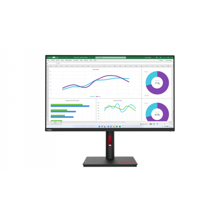 Lenovo ThinkVision T32h-30 - LED monitor - 31.5" - 2560 x 1440 WQHD @ 60 Hz - IPS - 350 cd / m² - 1000:1 - 4 ms - HDMI, DisplayPort, USB-C - raven black - 2
