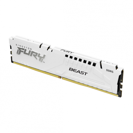 Kingston FURY Beast - DDR5 - module - 16 GB - DIMM 288-pin - 2600 MHz  /  PC5-41600 - CL40 - 1.25 V - unbuffered - on-die ECC - white - 3