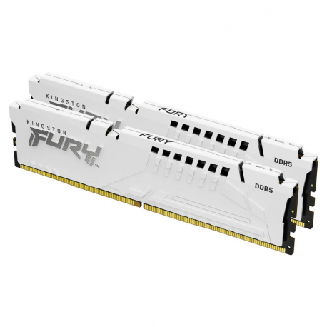 Kingston FURY Beast - DDR5 - kit - 64 GB: 2 x 32 GB - DIMM 288-pin - 5200 MHz  /  PC5-41600 - CL40 - 1.25 V - unbuffered - on-die ECC - white - 3