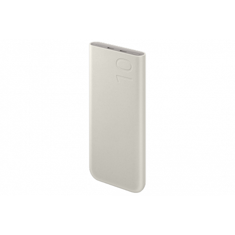 Samsung Galaxy EB-P3400 - Power bank - 10000 mAh - 25 Watt - 2770 mA - PD 3.0, SFC - 2 output connectors (24 pin USB-C) - on cable: USB-C - beige - 13