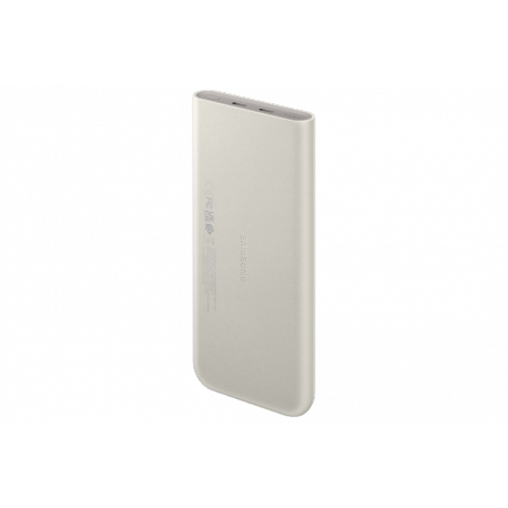 Samsung Galaxy EB-P3400 - Power bank - 10000 mAh - 25 Watt - 2770 mA - PD 3.0, SFC - 2 output connectors (24 pin USB-C) - on cable: USB-C - beige - 14