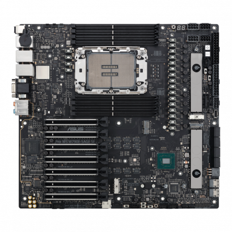 ASUS PRO WS W790E-SAGE SE - Motherboard - SSI EEB - LGA4677 Socket-E - W790 Chipset - USB 3.2 Gen 1, USB 3.2 Gen 2x2, USB-C 3.2 Gen2, USB-C 3.2 Gen 2x2 - 10 Gigabit LAN, Gigabit LAN - HD Audio (8-channel) - 29