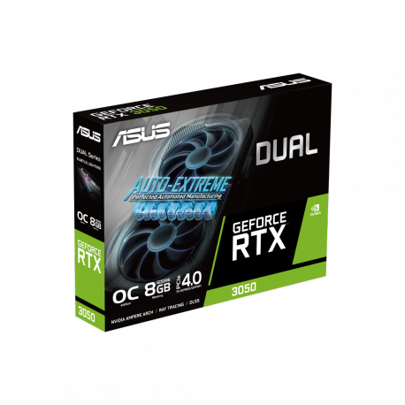 ASUS Dual GeForce RTX 3050 V2 - OC Edition - graphics card - GF RTX 3050 - 8 GB GDDR6 - PCIe 4.0 - DVI, HDMI, DisplayPort - 11