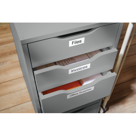 DYMO LabelMANAGER 210D - Labelmaker - B / W - thermal transfer - Roll (1.2 cm) - 180 dpi - cutter - 1 line printing, 2 line printing - black, silver - 13