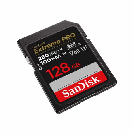 SanDisk Extreme Pro - Flash memory card - 128 GB - Video Class V60 / UHS-II U3 / Class10 - microSDXC UHS-II - 4