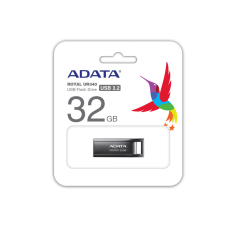 ADATA UR340 - USB flash drive - 32 GB - USB 3.2 Gen 1 - black - 8