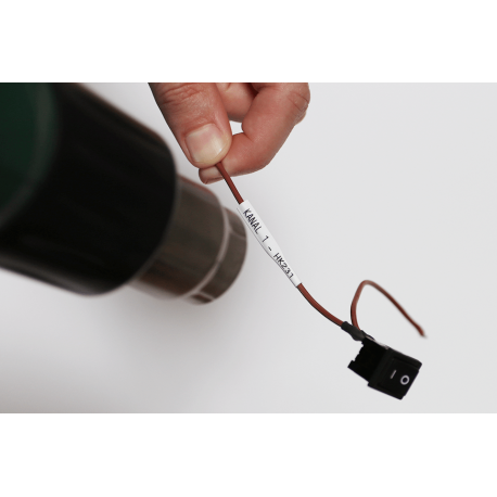 Brother HSe-251E - Black on white - Roll (2.1 cm x 1.5 m) 1 cassette(s) hanging box - heat shrink tube tape - for P-Touch PT-D800W, PT-E550WVP, PT-P700, PT-P750W, PT-P900W, PT-P950NW - 2