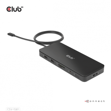 Club 3D - Docking station - USB-C / Thunderbolt 3 / Thunderbolt 4 - 3 x Thunderbolt 4 - GigE - 140 Watt - 2