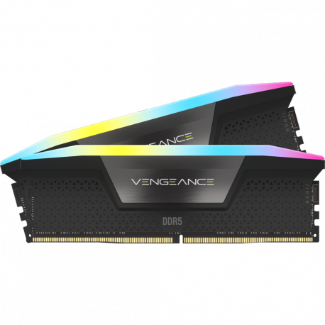 CORSAIR Vengeance RGB - DDR5 - kit - 96 GB: 2 x 48 GB - DIMM 288-pin - 5600 MHz  /  PC5-44800 - CL40 - 1.25 V - black - 3