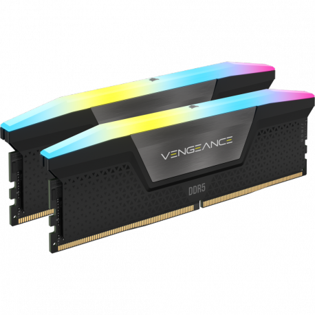 CORSAIR Vengeance RGB - DDR5 - kit - 96 GB: 2 x 48 GB - DIMM 288-pin - 5200 MHz / PC5-41600 - CL38 - 1.25 V - black - 2