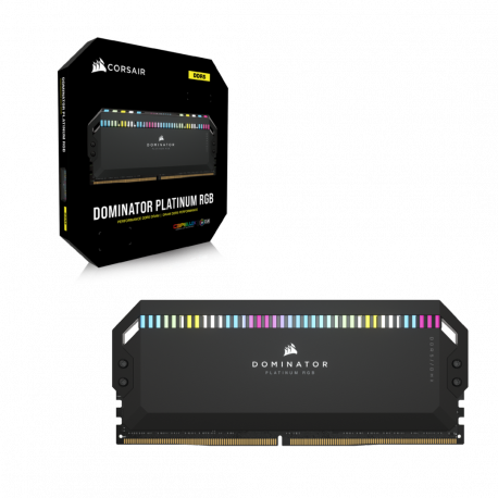 CORSAIR Dominator Platinum RGB - DDR5 - kit - 64 GB: 4 x 16 GB - DIMM 288-pin - 6200 MHz / PC5-49600 - CL32 - 1.40 V - black - 7