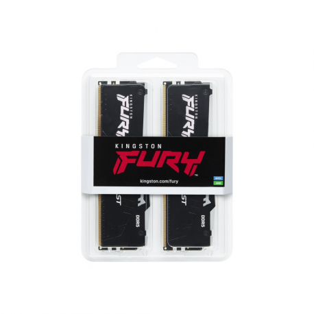Kingston FURY Beast RGB - DDR5 - kit - 16 GB: 2 x 8 GB - DIMM 288-pin - 6000 MHz  /  PC5-48000 - CL36 - 1.35 V - unbuffered - on-die ECC - 9