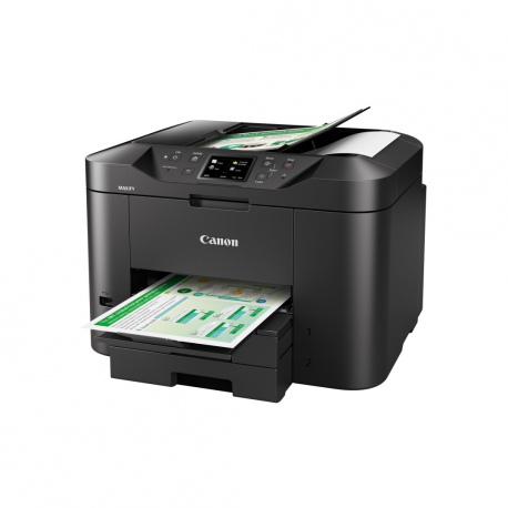 Canon MAXIFY MB2750 - Multifunction printer - colour - ink-jet - A4 (210 x 297 mm), Legal (216 x 356 mm) (original) - A4 / Legal (media) - up to 22 ppm (copying) - up to 24 ipm (printing) - 500 sheets - 33.6 Kbps - USB 2.0, LAN, Wi-Fi(n), USB host - 12