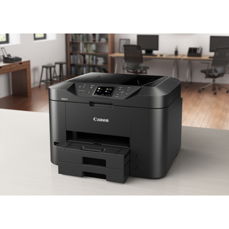 Canon MAXIFY MB2750 - Multifunction printer - colour - ink-jet - A4 (210 x 297 mm), Legal (216 x 356 mm) (original) - A4 / Legal (media) - up to 22 ppm (copying) - up to 24 ipm (printing) - 500 sheets - 33.6 Kbps - USB 2.0, LAN, Wi-Fi(n), USB host - 14