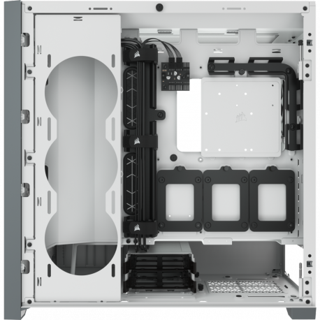 CORSAIR iCUE 5000D RGB Airflow - Mid tower - extended ATX - windowed side panel (tempered glass) - no power supply (ATX) - true white - USB / Audio - 2