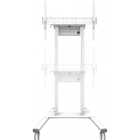 Neomounts by Newstar FL55-875WH1 - Cart - for flat panel - motorised - lockable - steel - white - screen size: 37"-100" - 12