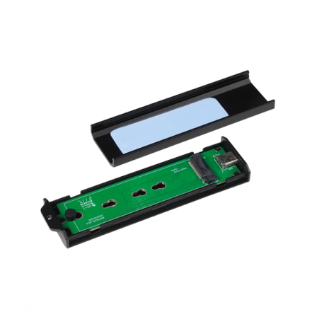 Chieftec CEB-M2C-TLE - Storage enclosure - M.2 - M.2 NVMe Card - USB 3.2 (Gen 2) - black - 9