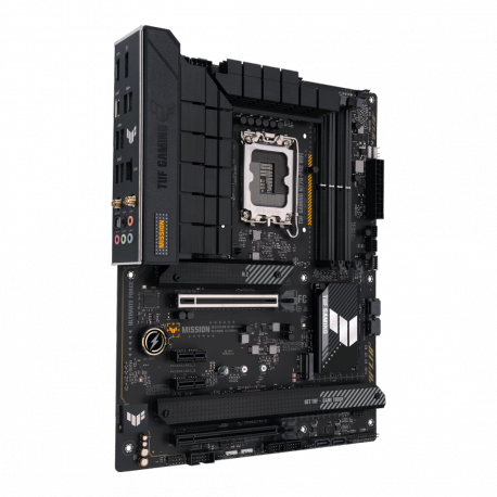 ASUS TUF GAMING H770-PRO WIFI - Motherboard - ATX - LGA1700 Socket - H770 Chipset - USB 3.2 Gen 1, USB 3.2 Gen 2, USB4, USB-C 3.2 Gen 2x2, USB-C 3.2 Gen 1 - 2.5 Gigabit LAN, Wi-Fi 6, Bluetooth - onboard graphics (CPU required) - HD Audio (8-channel) - 3