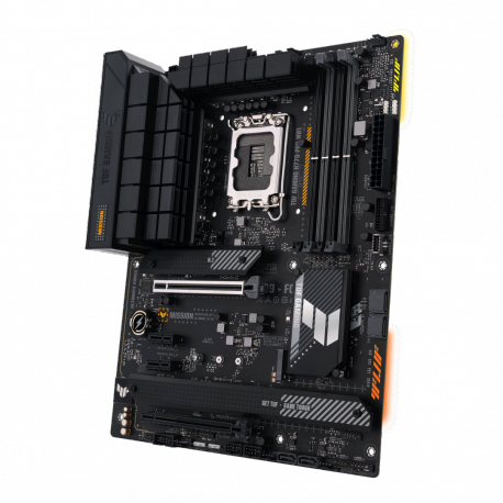 ASUS TUF GAMING H770-PRO WIFI - Motherboard - ATX - LGA1700 Socket - H770 Chipset - USB 3.2 Gen 1, USB 3.2 Gen 2, USB4, USB-C 3.2 Gen 2x2, USB-C 3.2 Gen 1 - 2.5 Gigabit LAN, Wi-Fi 6, Bluetooth - onboard graphics (CPU required) - HD Audio (8-channel) - 6