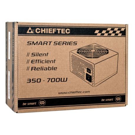 Chieftec Smart Series GPS-400A8 - Power supply (internal) - ATX12V 2.3 - 80 PLUS - AC 230 V - 400 Watt - active PFC - black - 11