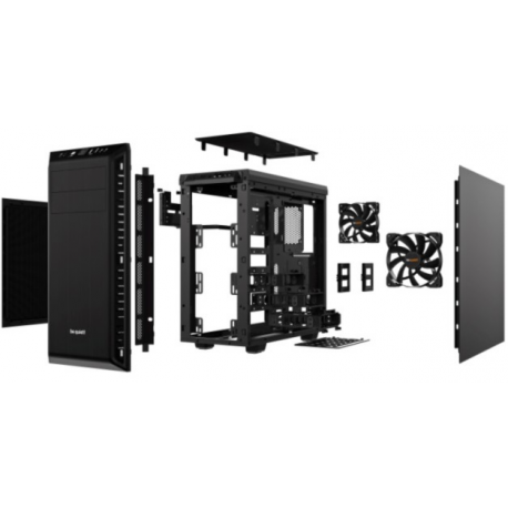 be quiet! PURE BASE 600 - Tower - ATX - no power supply (ATX / PS/2) - black - USB/Audio - 12