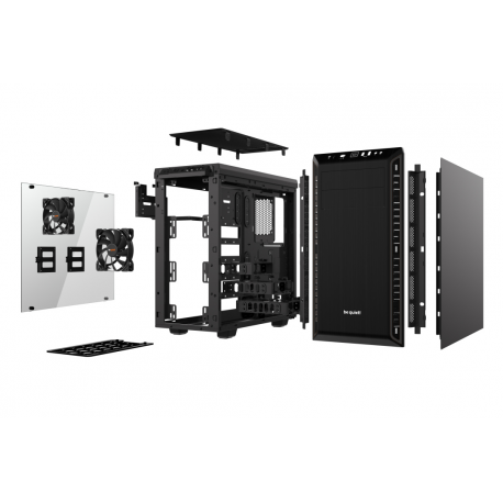 be quiet! Pure Base 600 Window - Tower - ATX - windowed side panel - no power supply (ATX / PS/2) - black - USB/Audio - 11
