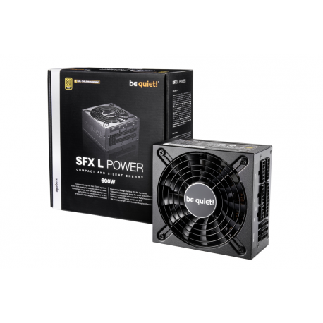 be quiet! SFX-L Power 600W - Power supply (internal) - ATX12V 2.4/ SFX12V 3.3 - 80 PLUS Gold - AC 100-240 V - 600 Watt - active PFC - Europe - black - 5