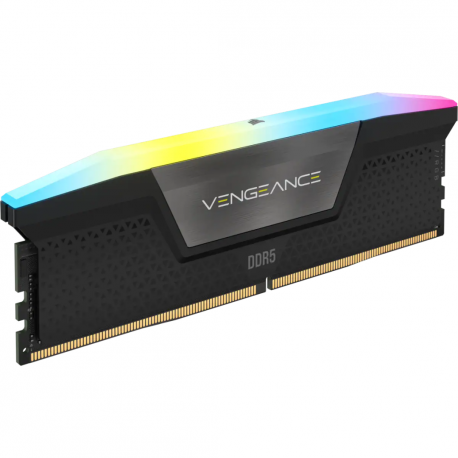 CORSAIR Vengeance RGB - DDR5 - kit - 32 GB: 2 x 16 GB - DIMM 288-pin - 6400 MHz / PC5-51200 - CL36 - black - 7